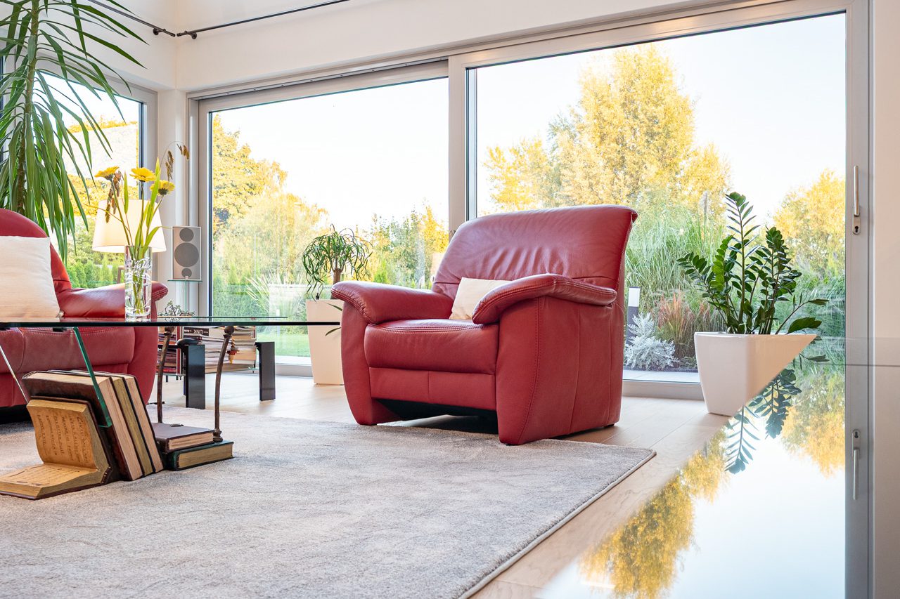 moderne Stadtvilla am See - Wohnzimmer